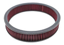 Steel Air Cleaner Kit 14"x3" Washable Red Cotton Filter Off-Set Base - Chrome