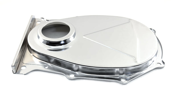 CHRYSLER-MOPAR BIG BLOCK 383-440 STEEL TIMING CHAIN COVER - EDP POLISHED