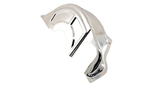 Steel Flywheel/Flexplate Cover – Fits Chevy/GM Powerglide – 153‑Tooth – Chrome