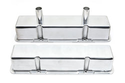 ALUMINUM CHEVY SB 283-350 TALL CIRCLE TRACK VALVE COVERS – POLISHED