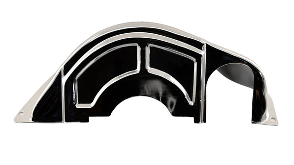 Steel Flywheel/Flexplate Cover – Fits Chevy/GM Powerglide – 153‑Tooth – Chrome