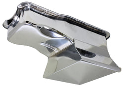 Steel Racing Oil Pan Fits 1965–1987 Ford SB 260–289–302 – Chrome Finish – 7-Quart Front Sump