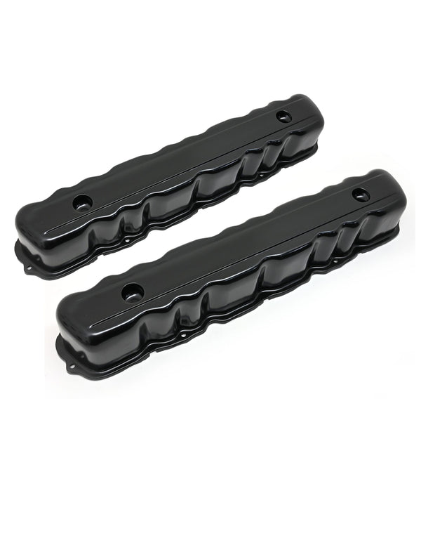 STEEL 1960–83 FORD INLINE 6 VALVE COVER – BLACK – 2 HOLES