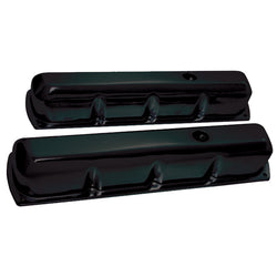 CFR Performance Compatible/Replacement Tall Black Steel Valve Covers – Fits 1964–88 Oldsmobile 330, 350, 400, 425, 455 V8 Engines – Smooth Top