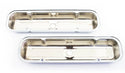 Steel Short Valve Covers – Fits 1959–79 Pontiac 301-455 V8 – 1 Hole – Chrome