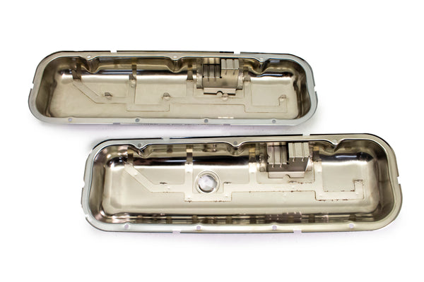 CFR Performance Steel 1965-72 Chevy BB 396-427-454 OEM Style Tall Valve Covers 1-2 Holes - Painted Orange