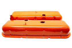 CFR Performance Steel 1965-72 Chevy BB 396-427-454 OEM Style Tall Valve Covers 1-2 Holes - Painted Orange