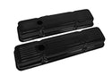 Steel Short Valve Covers – Fits 1958–1986 Chevy Small Block 283-350 V8 – Embossed 327 Logo – Black