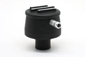 ALUMINUM BREATHER PCV VALVE  POLISHED FINNED - BLACK