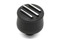 ALUMINUM ROUND BREATHER FINNED - BLACK