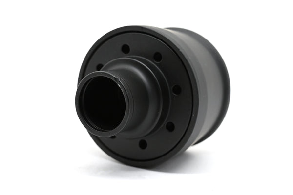 ALUMINUM ROUND BREATHER FINNED - BLACK