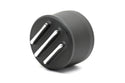 ALUMINUM ROUND BREATHER FINNED - BLACK