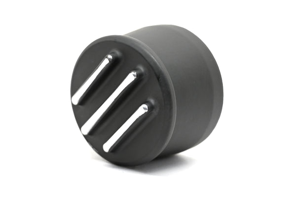 ALUMINUM ROUND BREATHER FINNED - BLACK