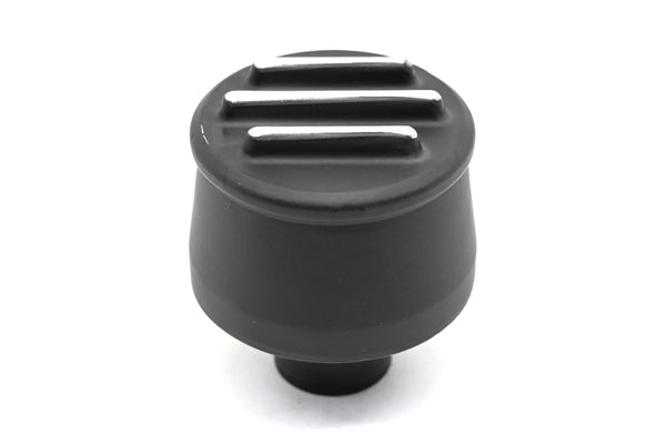 ALUMINUM ROUND BREATHER FINNED - BLACK