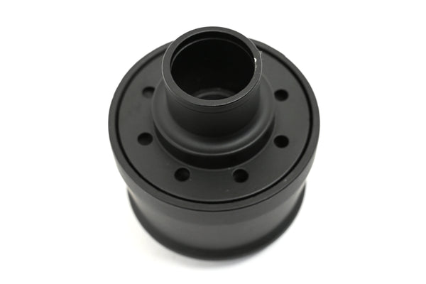 ALUMINUM ROUND BREATHER FINNED - BLACK