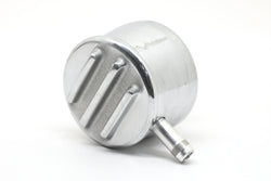 ALUMINUM ROUND BREATHER PCV VALVE  POLISHED FINNED - POLISHED