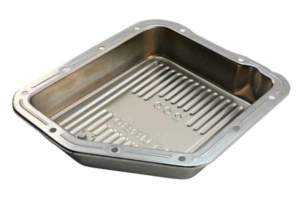 CHEVY-GM TURBO TH-200 STEEL TRANSMISSION PAN - CHROME