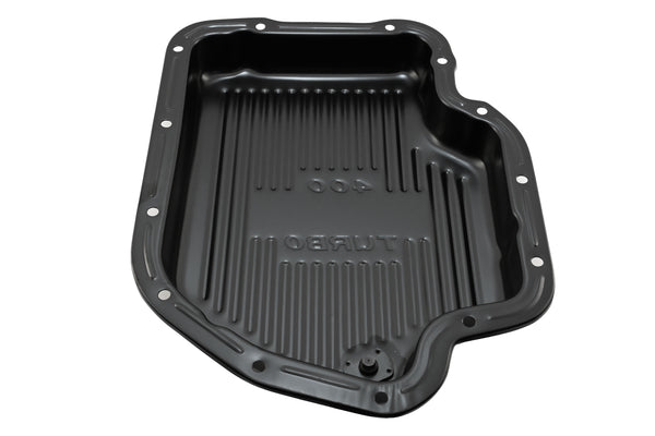 CHEVY-GM TURBO TH-400 STEEL TRANSMISSION PAN - EDP BLACK