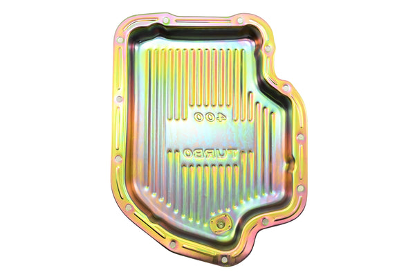CHEVY-GM TURBO TH-400 STEEL TRANSMISSION PAN - ZINC
