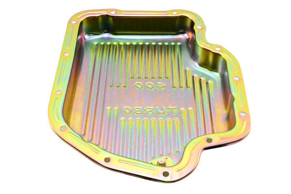 CHEVY-GM TURBO TH-400 STEEL TRANSMISSION PAN - ZINC