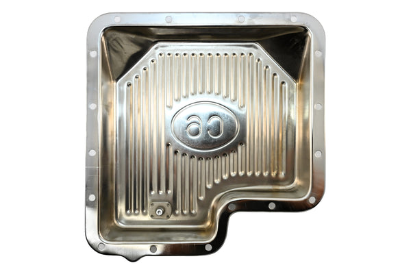 Steel Transmission Pan Kit Fits Ford C6 Stock Capacity w/ Gasket and Bolts – Chrome