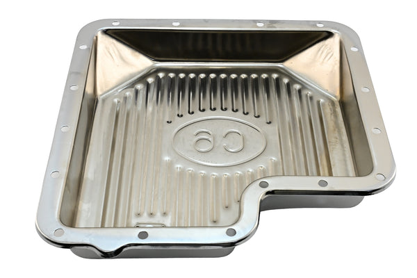 Steel Transmission Pan Kit Fits Ford C6 Stock Capacity w/ Gasket and Bolts – Chrome