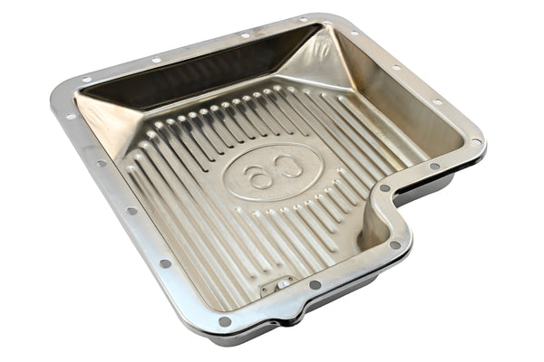Steel Transmission Pan Kit Fits Ford C6 Stock Capacity w/ Gasket and Bolts – Chrome