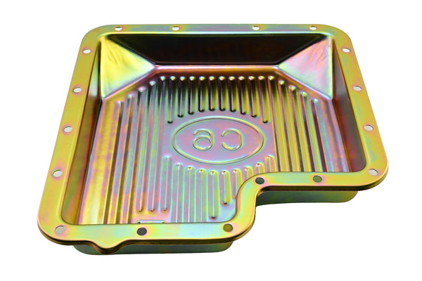 Steel Transmission Pan Kit Fits Ford C6 - Stock Capacity w/ Gasket and Bolts - Zinc-Plated