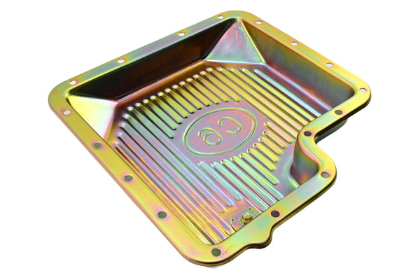 Steel Transmission Pan Kit Fits Ford C6 - Stock Capacity w/ Gasket and Bolts - Zinc-Plated