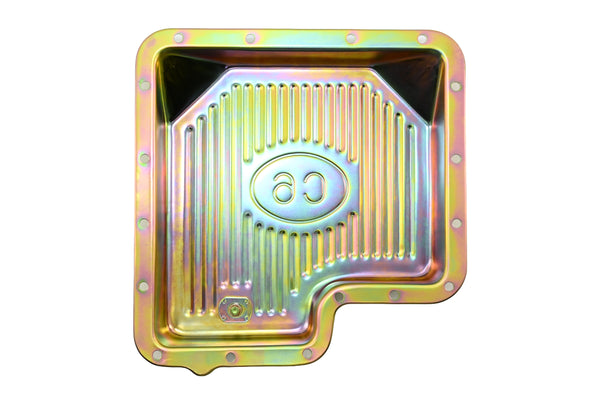 Steel Transmission Pan Kit Fits Ford C6 - Stock Capacity w/ Gasket and Bolts - Zinc-Plated