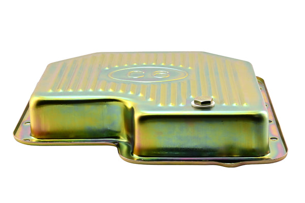 Steel Transmission Pan Kit Fits Ford C6 - Stock Capacity w/ Gasket and Bolts - Zinc-Plated