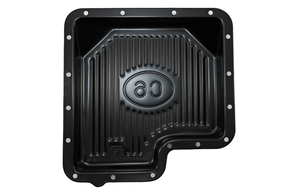 Steel Transmission Pan Kit Fits Ford C6 - Stock Capacity w/ Gasket and Bolts - Black