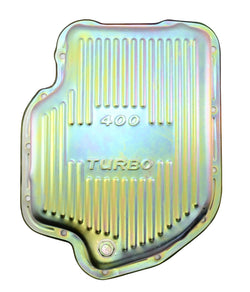 CHEVY-GM TURBO TH-400 STEEL TRANSMISSION PAN (DEEP SUMP) - ZINC