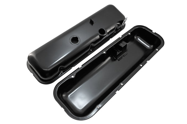 Steel Valve Covers Fits 1965-72 Chevy Big Block 396 427 454 Tall - Black