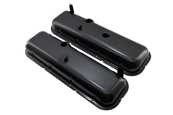 Steel Valve Covers Fits 1965-72 Chevy Big Block 396 427 454 Short - Black