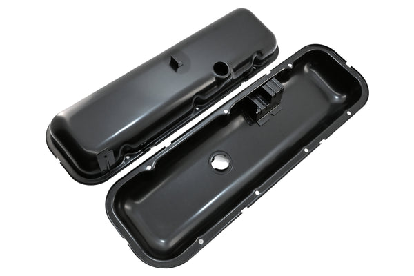 Steel Valve Covers Fits 1965-72 Chevy Big Block 396 427 454 Short - Black