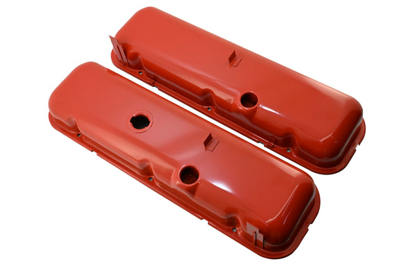 Steel Valve Covers Fits 1965-72 Chevy Big Block 396 427 454 Tall - Painted Orange