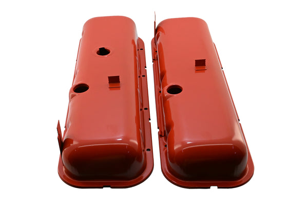 Steel Valve Covers Fits 1965-72 Chevy Big Block 396 427 454 Tall - Painted Orange