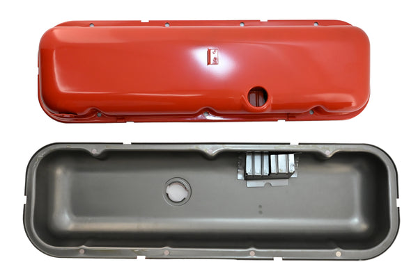 Steel Valve Covers Fits 1965-72 Chevy Big Block 396 427 454 Tall - Painted Orange