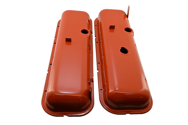 Steel Valve Covers Fits 1965-72 Chevy Big Block 396 427 454 Short - Orange