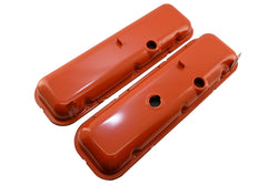 Steel Valve Covers Fits 1965-72 Chevy Big Block 396 427 454 Short - Orange