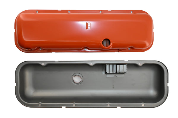 Steel Valve Covers Fits 1965-72 Chevy Big Block 396 427 454 Short - Orange