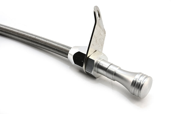 Stainless Powerglide Bell Housing Mount Flexible Transmission Dipstick - Natural