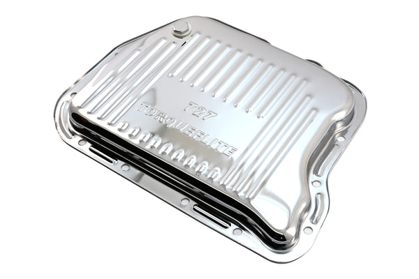 Steel Transmission Pan – Fits Mopar 727 TorqueFlite – Chrome