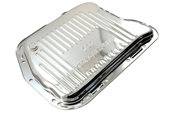 Steel Transmission Pan – Fits Mopar 727 TorqueFlite – Chrome