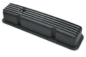 ALUMINUM 1958–86 CHEVY SB 283–400 TALL VALVE COVERS – FULL FINNED – BLACK