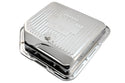 Steel Transmission Pan – Fits Chevy/GM TH-350 Turbo – Stamped "350 Turbo" Logo – Chrome