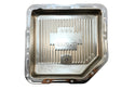 Steel Transmission Pan – Fits Chevy/GM TH-350 Turbo – Stamped "350 Turbo" Logo – Chrome