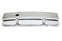 CHEVY SB 283-400 SHORT VALVE COVERS – ALUMINUM – FINNED – POLISHED