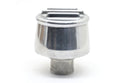ALUMINUM ROUND BREATHER POLISHED FINNED - POLISHED